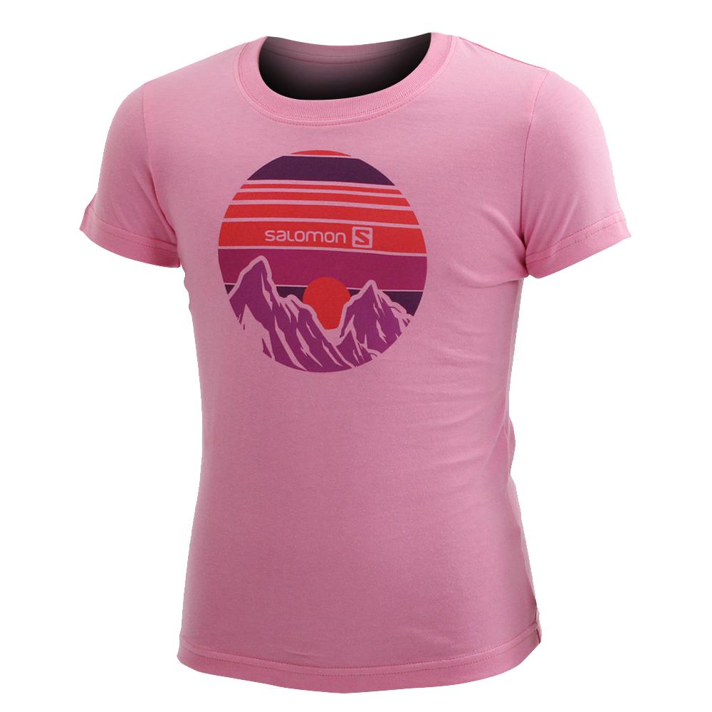 T-Shirts Salomon Enfant Rose - Salomon LEVELS SS G - France (3901-EFKHQ)